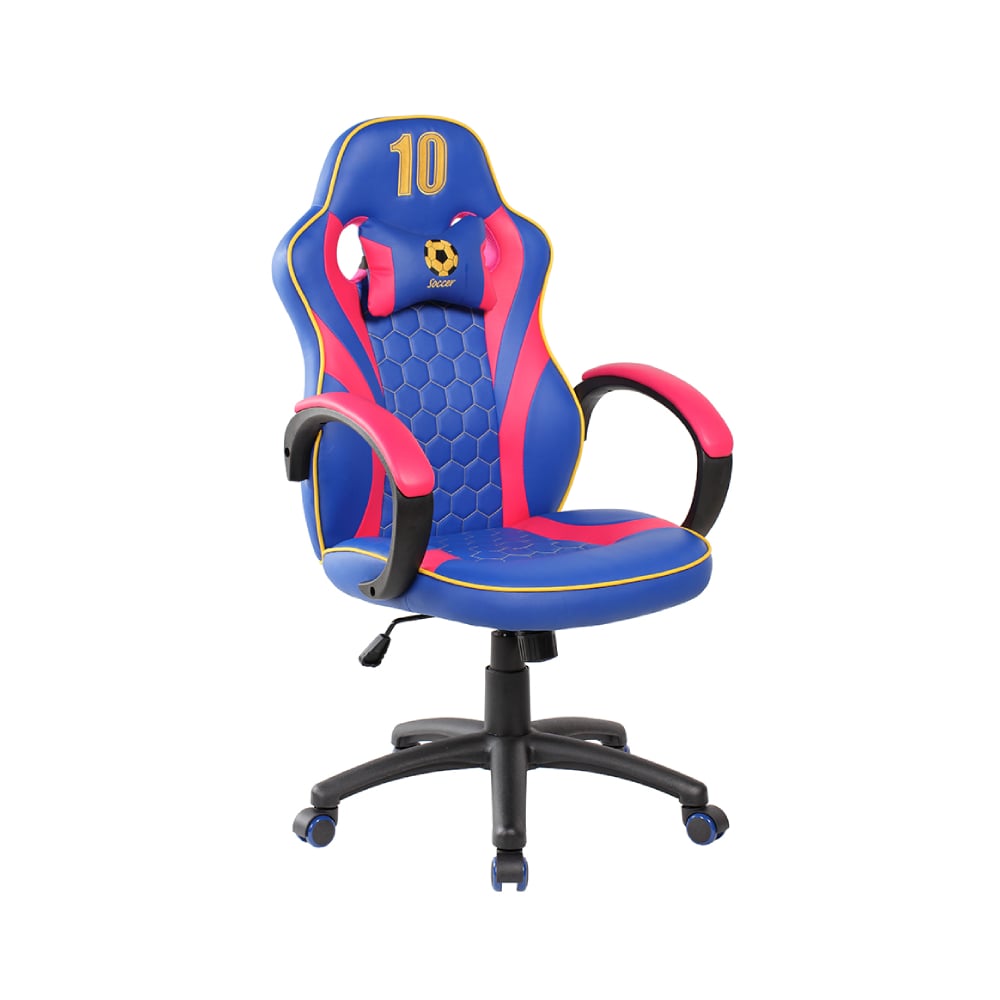 כיסא גיימרים ארגונומי ובטיחותי דגם SPIDER GOAL כחול/אדום