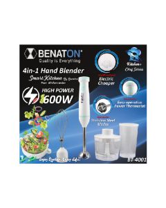 סט בלנדר מוט עוצמתי BENATON BT-4001 Smart Kitchen+ 600w לבן