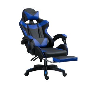 כיסא גיימינג מולטי גיימר MULTI GAMER כולל כרית מסג' חשמלית + הדום נפתח לרגליים כחול/שחור